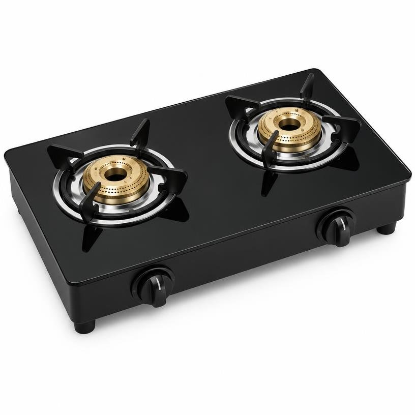 2-Burner Glass Gas Stove
