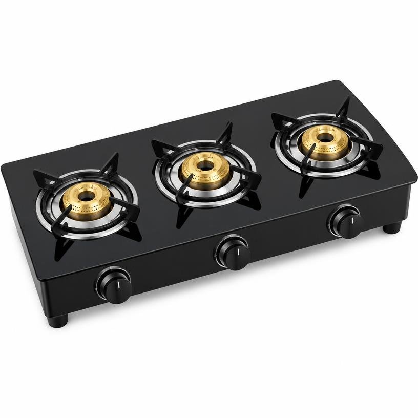 3-Burner Glass Gas Stove